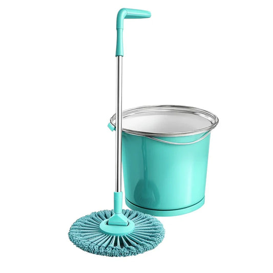 Eliteplusl Spin Mop and Bucket System - Stainless Steel Wringer & Basket - 360 Rotating Mop with Adjustable Handle - Heavy Duty Floor Cleaning Set for Home & Commercial