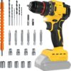 Cordless Drill Driver Compatible with Dewalt 20V Battery Brushless Two Speed